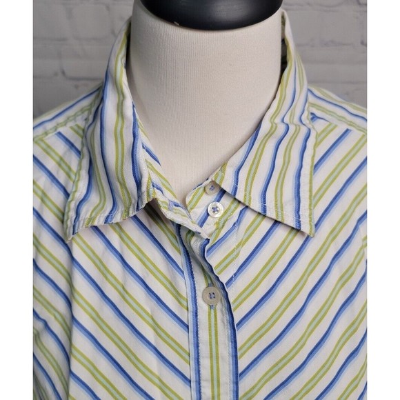 Vintage Tommy Hilfiger striped button-down Long Sleeve Size Lg - Picture 2 of 8